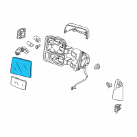 OEM 2016 Ford F-350 Super Duty Mirror Glass Diagram - 7C3Z-17K707-H