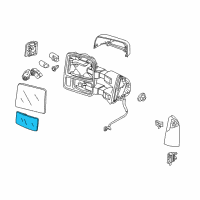 OEM 2015 Ford F-250 Super Duty Mirror Glass Diagram - DC3Z-17K707-B