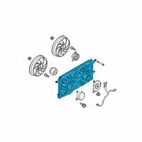 OEM Buick Rendezvous Shroud-Engine Coolant Fan Diagram - 10327420