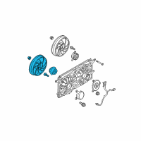 OEM Buick Rendezvous Motor Asm, Engine Coolant Fan (W/Blade) (LH) Diagram - 88958079