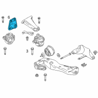 OEM BMW 650i Gran Coupe Engine Mount Bracket Right Diagram - 22-11-6-777-622