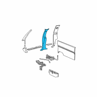 OEM 2004 Chevrolet Blazer Molding Asm-Front Side Door Opening Frame Garnish *Graphite Diagram - 15180918