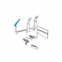 OEM 2003 Chevrolet Blazer Molding Asm-Windshield Side Garnish *Graphite Diagram - 15194152