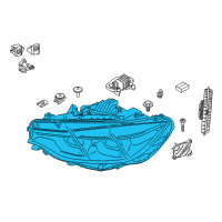 OEM 2018 BMW M4 Drivers Side Led Headlight Lens And Housing Diagram - 63-11-7-478-159