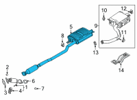 OEM 2022 Hyundai Santa Cruz MUFFLER COMPLETE-CENTER Diagram - 28650-K5580