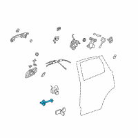 OEM 2010 Honda CR-V Checker, Left Rear Door Diagram - 72880-SWA-A01