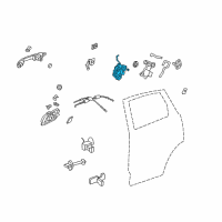 OEM Honda CR-V Latch Assembly, Right Rear Door Power Diagram - 72610-SWA-A01