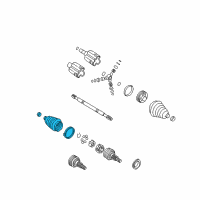 OEM 2003 Oldsmobile Aurora Boot Kit, Front Wheel Drive Shaft Cv Joint Diagram - 26044383