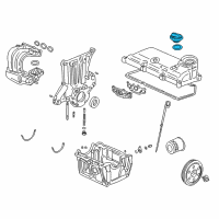 OEM 2005 Honda Insight Cap Assembly, Oil Filler Diagram - 15610-PHM-A00