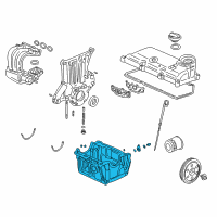 OEM 2000 Honda Insight Pan, Oil Diagram - 11200-PHM-000