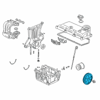 OEM 2001 Honda Insight Pulley, Crankshaft Diagram - 13810-PHM-003