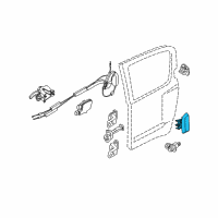 OEM 2010 Nissan Xterra Rear Door Outside Handle Assembly Left Diagram - 82607-EA000