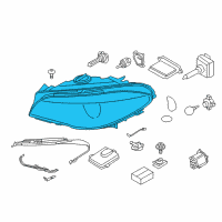 OEM 2013 BMW ActiveHybrid 5 Left Headlight Diagram - 63-11-7-271-903