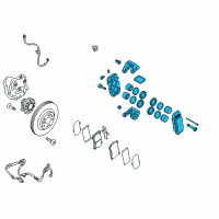 OEM Kia K900 Front Brake Caliper Kit, Left Diagram - 581803TA80