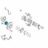 OEM 2011 Hyundai Equus Front Wheel Hub Assembly Diagram - 51750-3M050