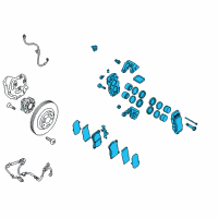 OEM 2015 Kia K900 Front Brake Assembly, Left Diagram - 581103T800