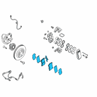 OEM Hyundai Equus Front Disc Brake Pad Kit Diagram - 58101-3NA02