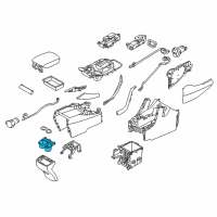 OEM 2019 Hyundai Santa Fe XL Rear Cup Holder Assembly Diagram - 84654-B8500-NBC