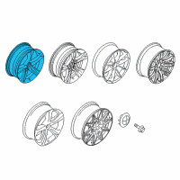 OEM BMW 320i Disc Wheel, Light Alloy, Reflex-Silber Diagram - 36-11-6-796-244