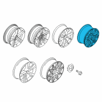 OEM 2018 BMW 320i Disc Wheel Light Alloy Dekor Silver 2 Diagram - 36-11-7-845-880