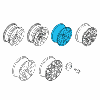 OEM 2013 BMW ActiveHybrid 3 Disc Wheel, Light Alloy, Reflex-Silber Diagram - 36-11-6-796-248