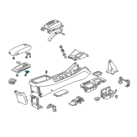 OEM 1994 Honda Prelude Lock, Armrest Diagram - 83408-SS0-J00