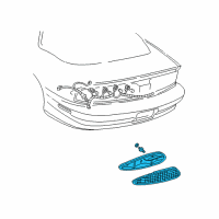 OEM 1997 Chevrolet Camaro Lamp Asm-Tail Diagram - 5977792