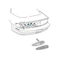 OEM 1987 Chevrolet Corvette Socket & Wire Diagram - 12003759