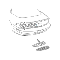 OEM 2002 Pontiac Aztek Back Up Lamp Bulb Diagram - 9442081