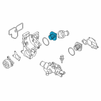 OEM 2015 Chevrolet City Express Thermostat, Engine Coolant Diagram - 19316307