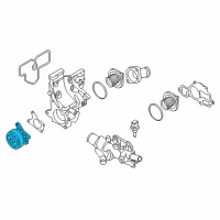 OEM Chevrolet City Express Water Pump Diagram - 19317040