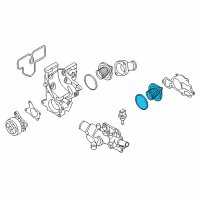 OEM Chevrolet City Express Thermostat, Engine Coolant Diagram - 19316308