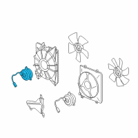 OEM 2015 Honda Crosstour Motor, Cooling Fan (Denso) Diagram - 19030-R70-A01