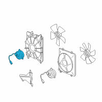 OEM 2012 Honda Accord Motor, Cooling Fan (Denso) Diagram - 19030-R70-A01