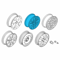 OEM 2019 Ford Fiesta Wheel, Alloy Diagram - C1BZ-1007-E