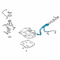 OEM Lexus UX250h Pipe Assembly Fuel Tank Diagram - 77210-76040