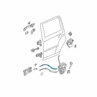 OEM 2014 Honda Pilot Cable, Rear Door Lock Diagram - 72633-SZA-A00