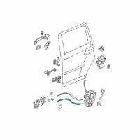 OEM 2013 Honda Pilot Cable, Rear Inside Handle Diagram - 72631-SZA-A00