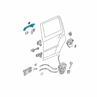 OEM 2010 Honda Pilot Handle Assembly, Passenger Side Door (Outer) (Bali Blue Pearl) Diagram - 72140-SNE-A11ZP