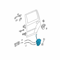 OEM 2011 Honda Pilot Latch Assembly, Right Rear Diagram - 72610-SZA-A02