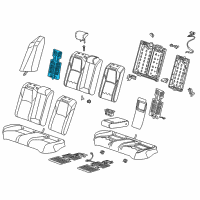 OEM 2021 Honda Accord Heater, Right Rear Seat-Back Diagram - 82124-TVA-L21