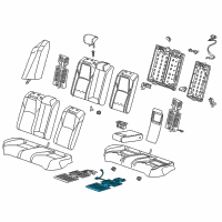 OEM Honda Accord Heater, Left Rear Seat Cushion Diagram - 82534-TVA-L21