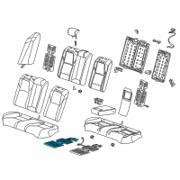 OEM 2022 Honda Accord Heater, Right Rear Seat Cushion Diagram - 82134-TVA-L21