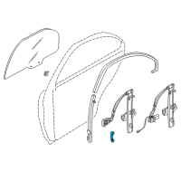 OEM Kia Sephia Regulator Handle Diagram - 0K2015858075