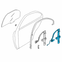 OEM 2000 Kia Spectra REGULATER Assembly-Window, RH Diagram - 0K2A272560D