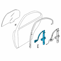 OEM 2002 Kia Spectra REGULATER Assembly-Window, LH Diagram - 0K2A173560B