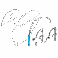 OEM 2001 Kia Spectra Guide Assembly-Glass A, Rear Diagram - 0K2A17260X