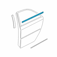 OEM Cadillac CTS Sealing Strip Asm-Rear Side Door Window Outer Diagram - 25778963