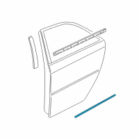 OEM Cadillac CTS Body Side Molding Diagram - 88980786