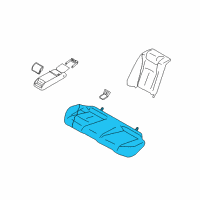 OEM 2015 Infiniti Q40 Cushion Assembly Rear Seat Diagram - 88300-1NF0C